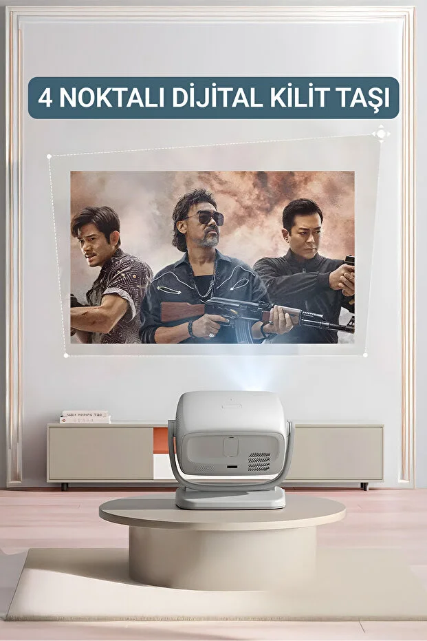 Projektör 4k 5g Wifi 1080p 200lümen Ile Akıllı Taşınabilir Android Yüksek Çözünürlük